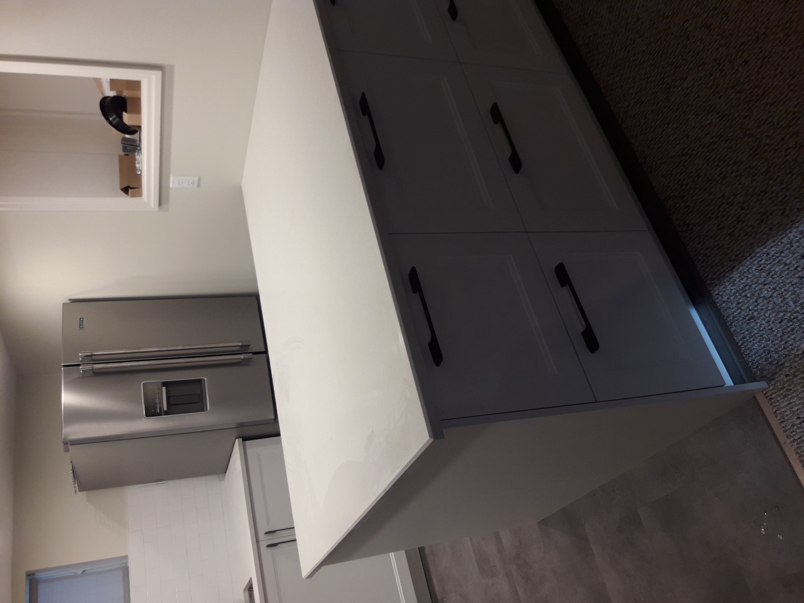 Finished basement second view — different angle showing finish details